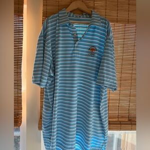 Blue Striped Polo Shirt